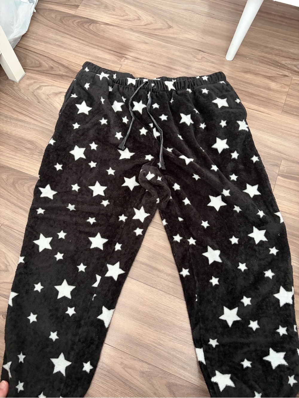 George Plush Black and White Star Lounge Pants